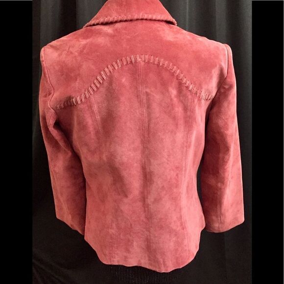Cute pink suede jacket by Bernardo in small - Picture 4 of 5